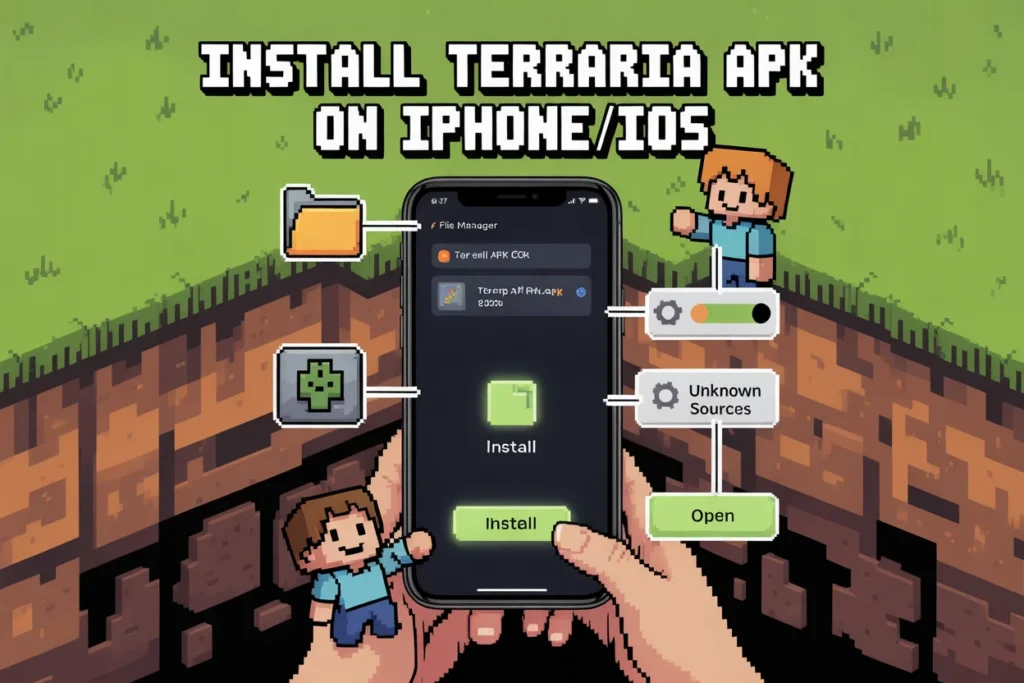 Install Terraria APK on iPhoneiOS