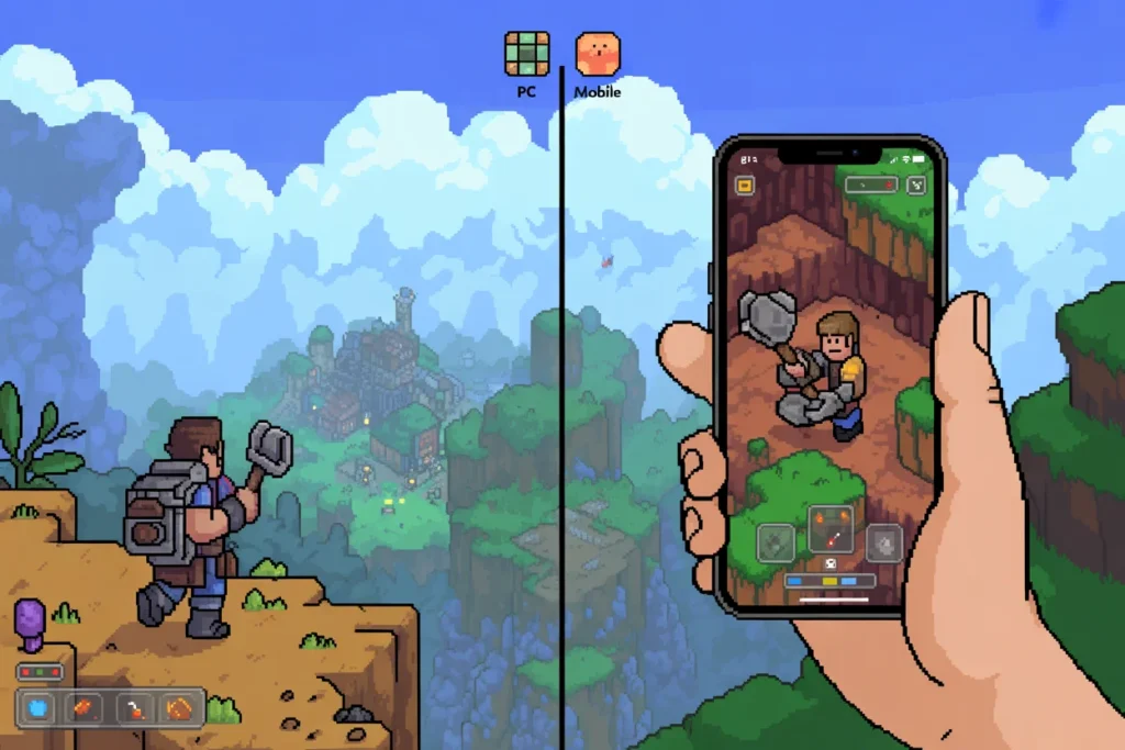 Key Differences between Terraria APK Mobile & PC Version